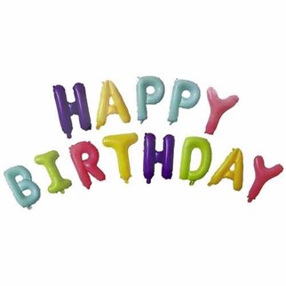 Soft Renk Happy Birthday Folyo Balon Seti