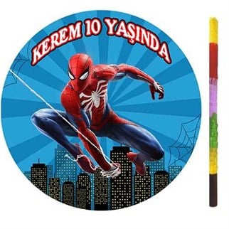 Kişiye Özel Spiderman Pinyata + Sopası