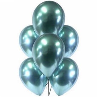 Su Yeşil Renk Krom Balon 10 Adet