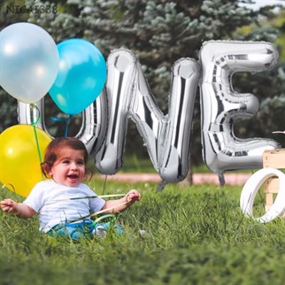 T Harf Folyo Balon Gümüş 100 cm