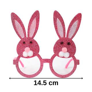 Tavşan Figürlü Pembe Parti Gözlüğü