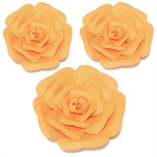 Turuncu 3 Boyutlu Dekoratif Kağıt Çiçek 30 Cm