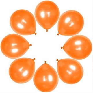 Turuncu Balon Metalik 100 Adet