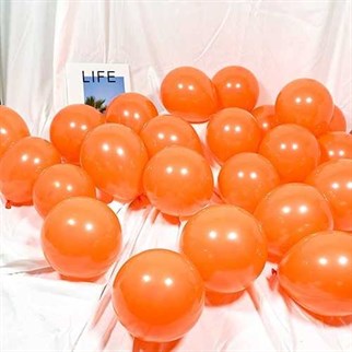 Turuncu Balon Metalik 100 Adet