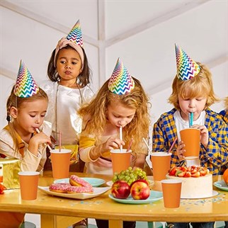 Turuncu Karton Bardak 8 Adet