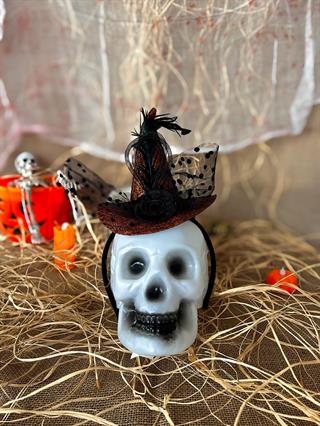 Turuncu Simli Cadı Şapkası Taç