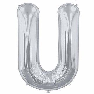 U Harf Folyo Balon Gümüş 100 cm