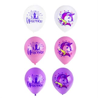 Unicorn Baskılı Lateks Balon 8 Adet