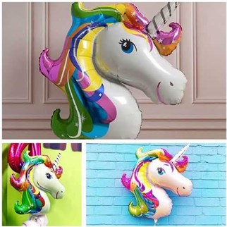 Unicorn Renkli Folyo Balon