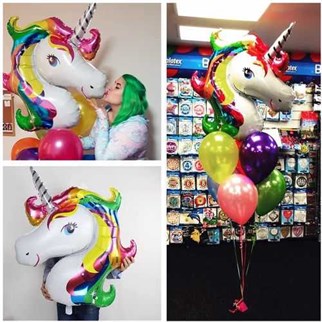 Unicorn Renkli Folyo Balon