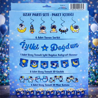 Uzay Temalı Parti Seti