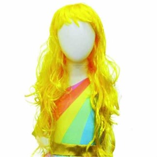 Uzun Peruk Saç Sarı Renkli