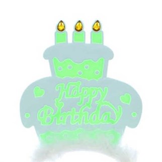 Yeşil Happy Birthday Parti Tacı