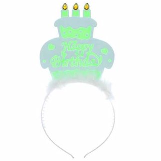 Yeşil Happy Birthday Parti Tacı