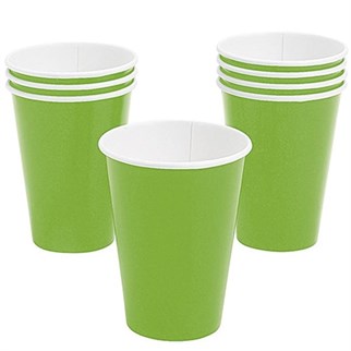 Yeşil Karton Bardak 8 Adet
