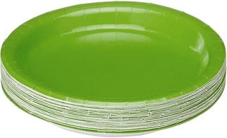 Yeşil Karton Tabak 23 cm 8 Adet