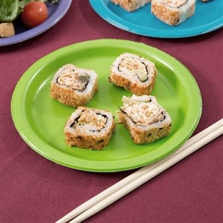 Yeşil Karton Tabak 23 cm 8 Adet