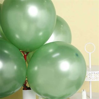 Yeşil Metalik Balon 20 Adet