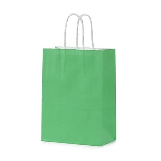 Yeşil Renkli Kraft Çanta 25 x 31 Cm 25 Adet