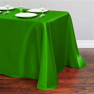 Yeşil Renkli Saten Masa Örtüsü