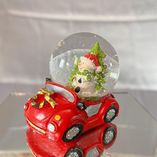 Yılbaşı Arabalı Kar Küresi Kardan Adam