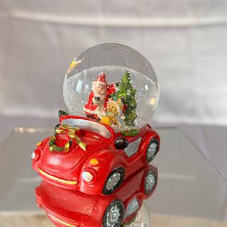 Yılbaşı Arabalı Kar Küresi Noel Baba ve Geyik