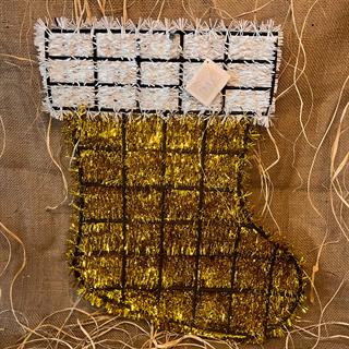 Yılbaşı Gold Çorap Asma Süs