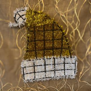 Yılbaşı Gold Şapka Asma Süs