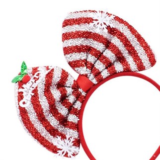 Yılbaşı Taç Kırmızı Beyaz Fiyonklu