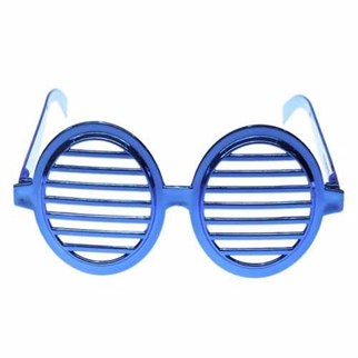 Yuvarlak Mavi Renkli Plastik Parti Gözlüğü