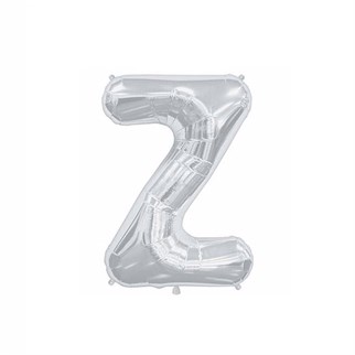 Z Harf Folyo Gümüş Balon Küçük 35 cm