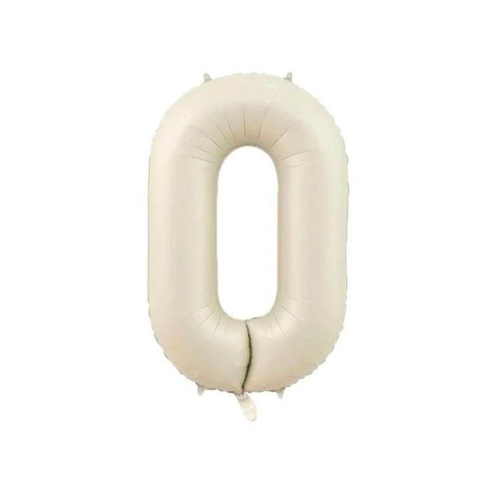 0 Rakam Krem Renk Folyo Balon 76 Cm