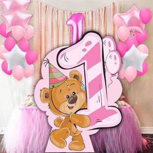 1 Yaş Ayıcık Dekor Ayaklı Pano