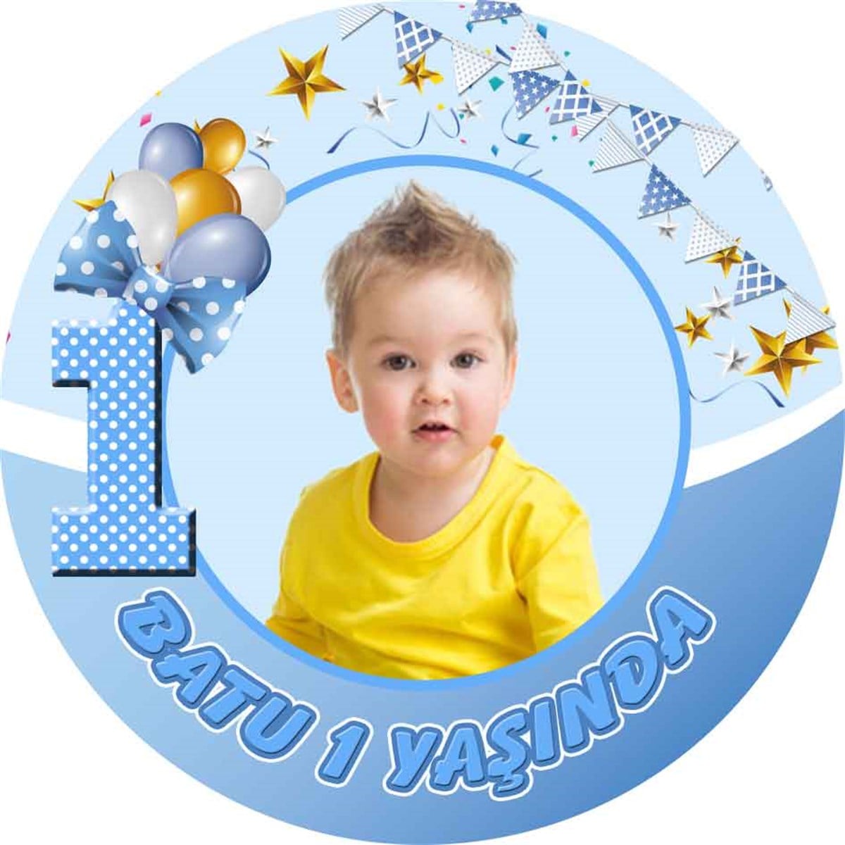 1 Yaş Kişiye Özel Sticker 24 Adet