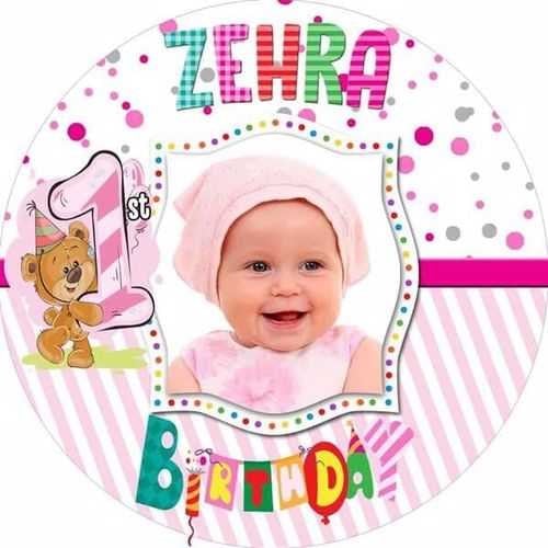 1 Yaş Kız Ayıcık Sticker 24 Adet