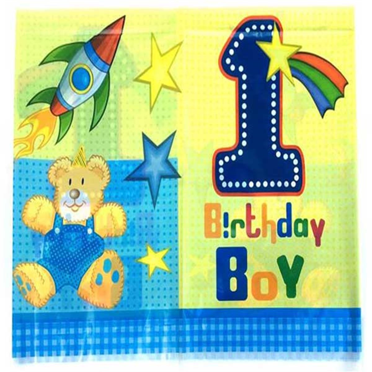 1 Yaş Mavi Ayıcıklı Masa Örtüsü