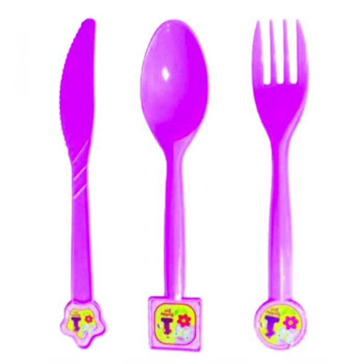 1 Yaş Temalı Çatal Kaşık Bıçak Seti 18 adet