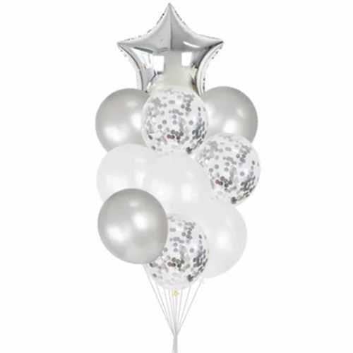 10 Adet Gümüş Yıldız Demeti