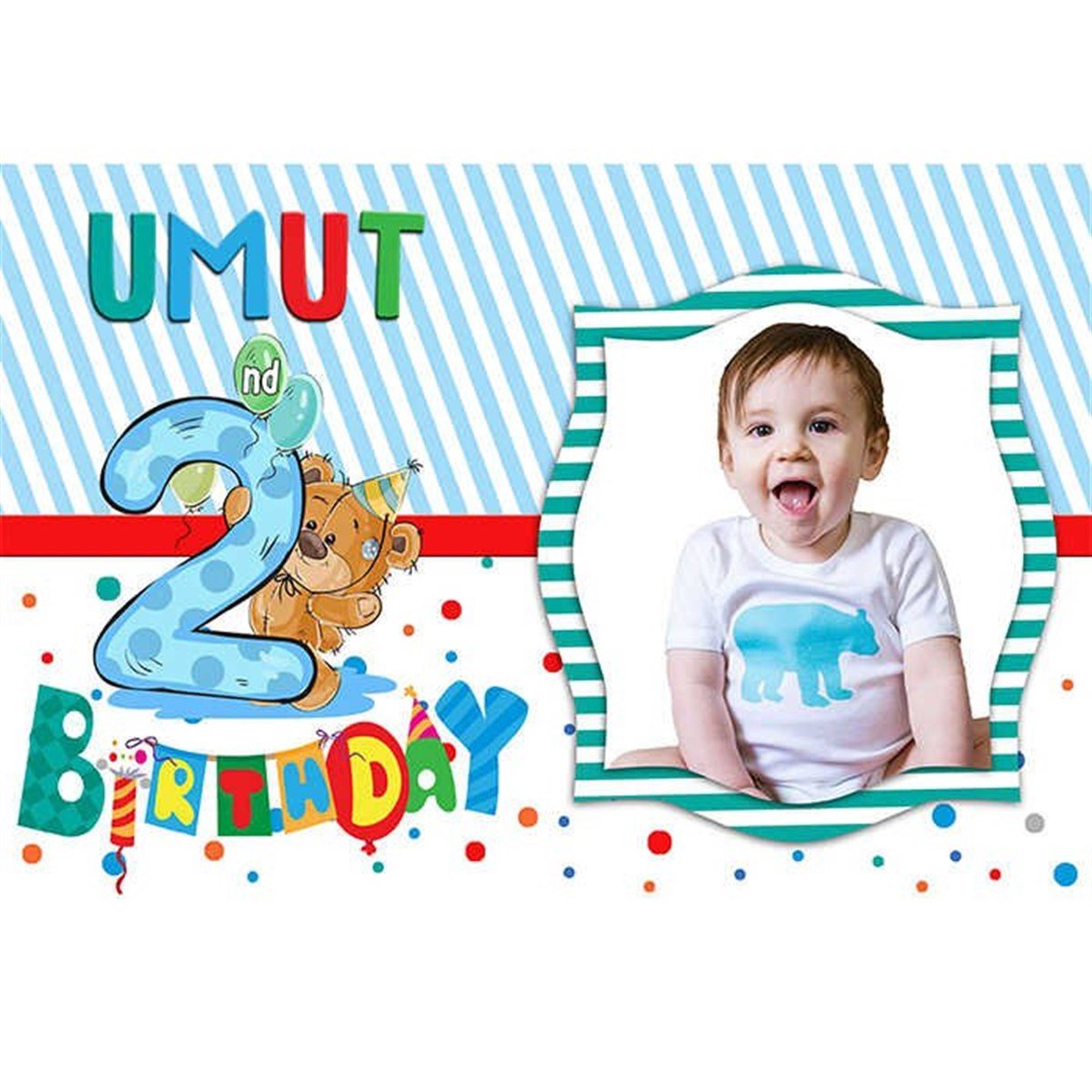 2 Yaş Erkek Kişiye Özel Afiş