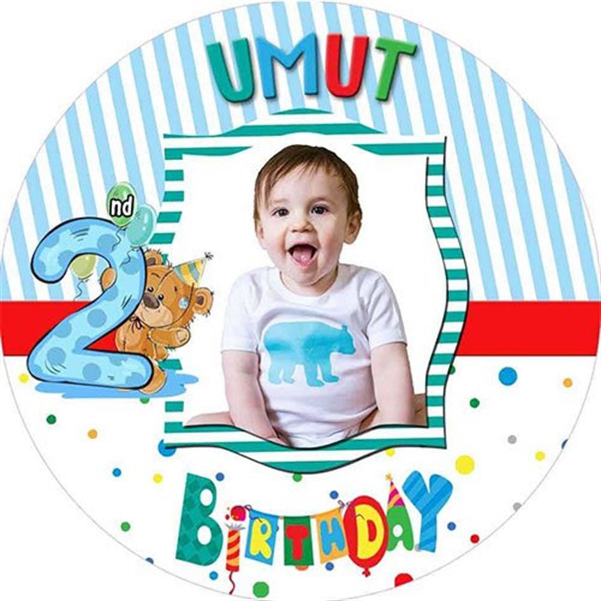2 Yaş Kişiye Özel Sticker 24 Adet
