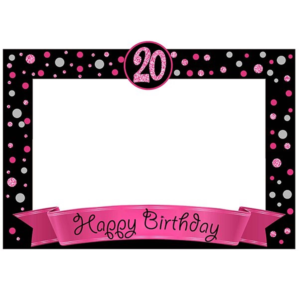 20 Yaş Fotoğraf Çerçevesi Fuşya