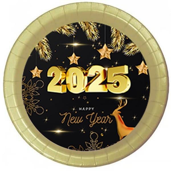 Sofra Ürünleri2024 Yeni Yıl Karton Tabak 8 Adet