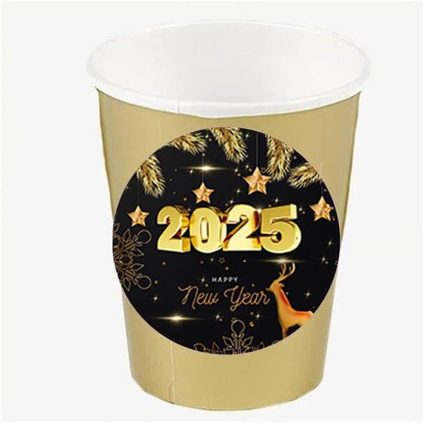 Sofra Ürünleri2025 Yeni Yıl Karton Bardak 8 Adet