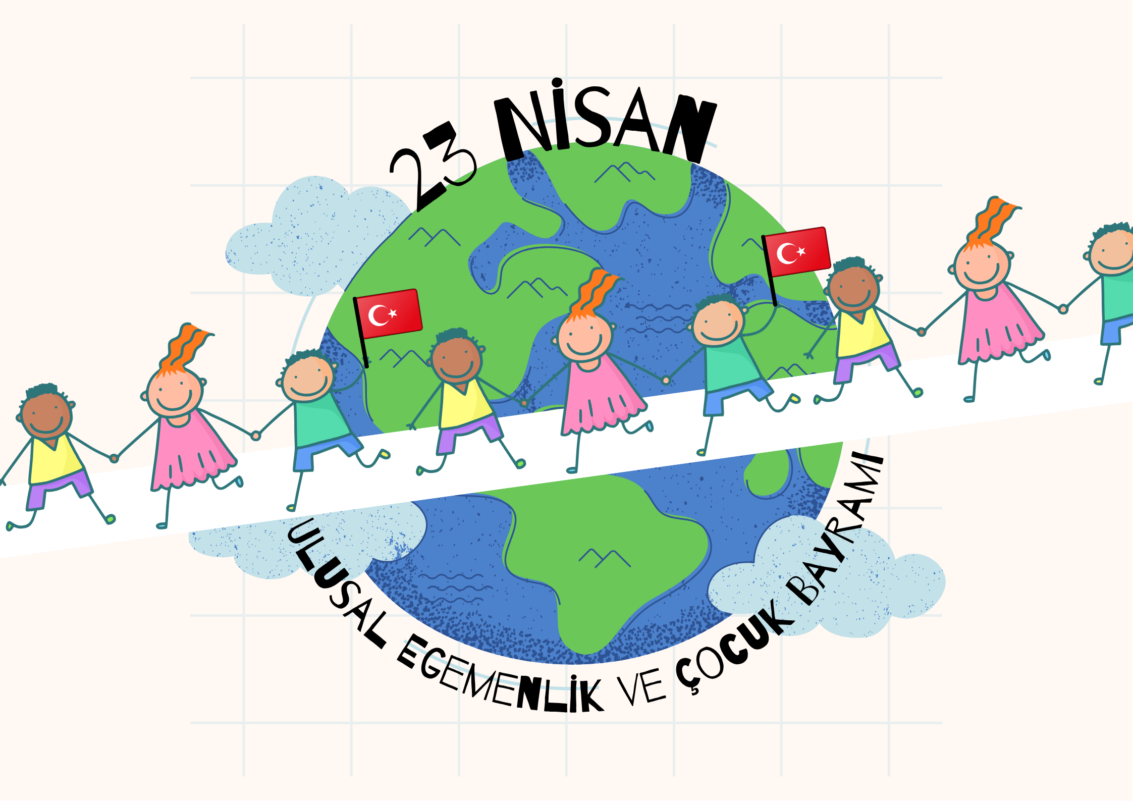 Ulusal Bayramlar23 Nİsan Yatay Afiş
