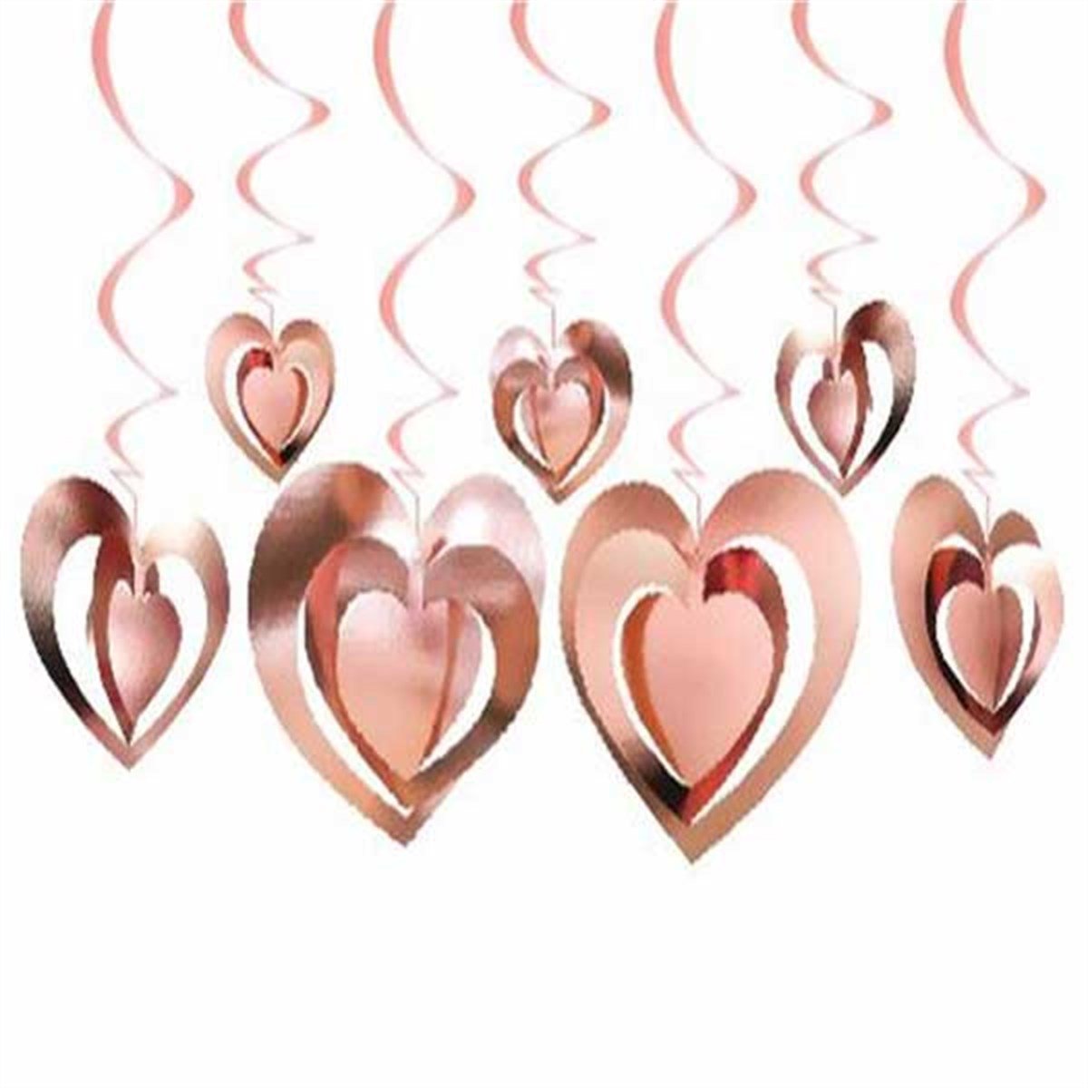 3 Boyutlu Rose Kalp Asma Süs