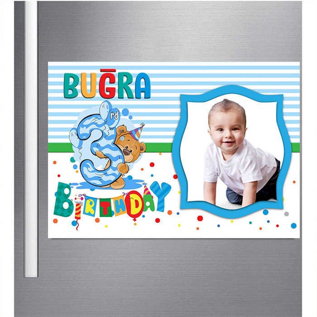 3 Yaş Kişiye Özel Magnet 18 Adet