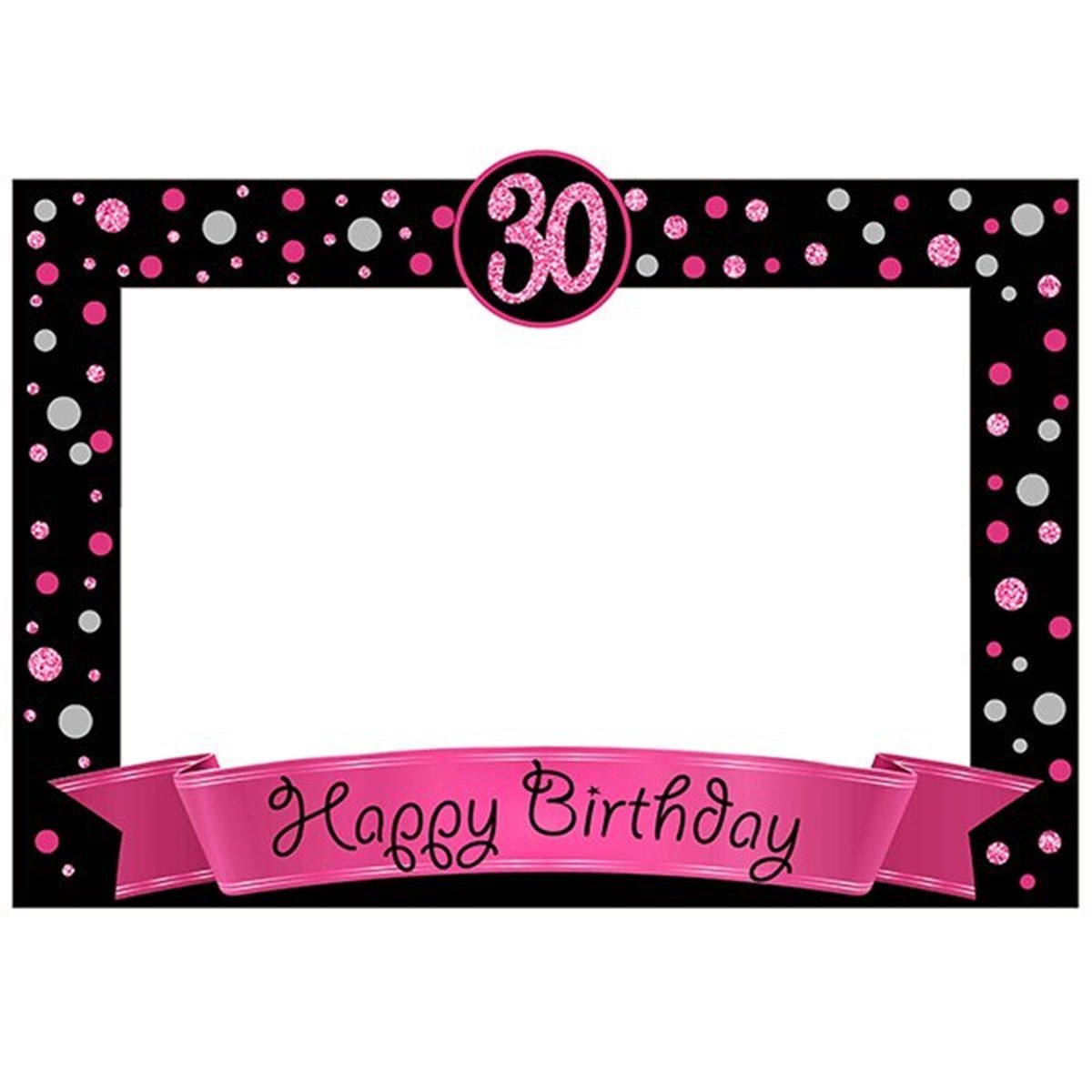 30 Yaş Fotoğraf Çerçevesi Fuşya