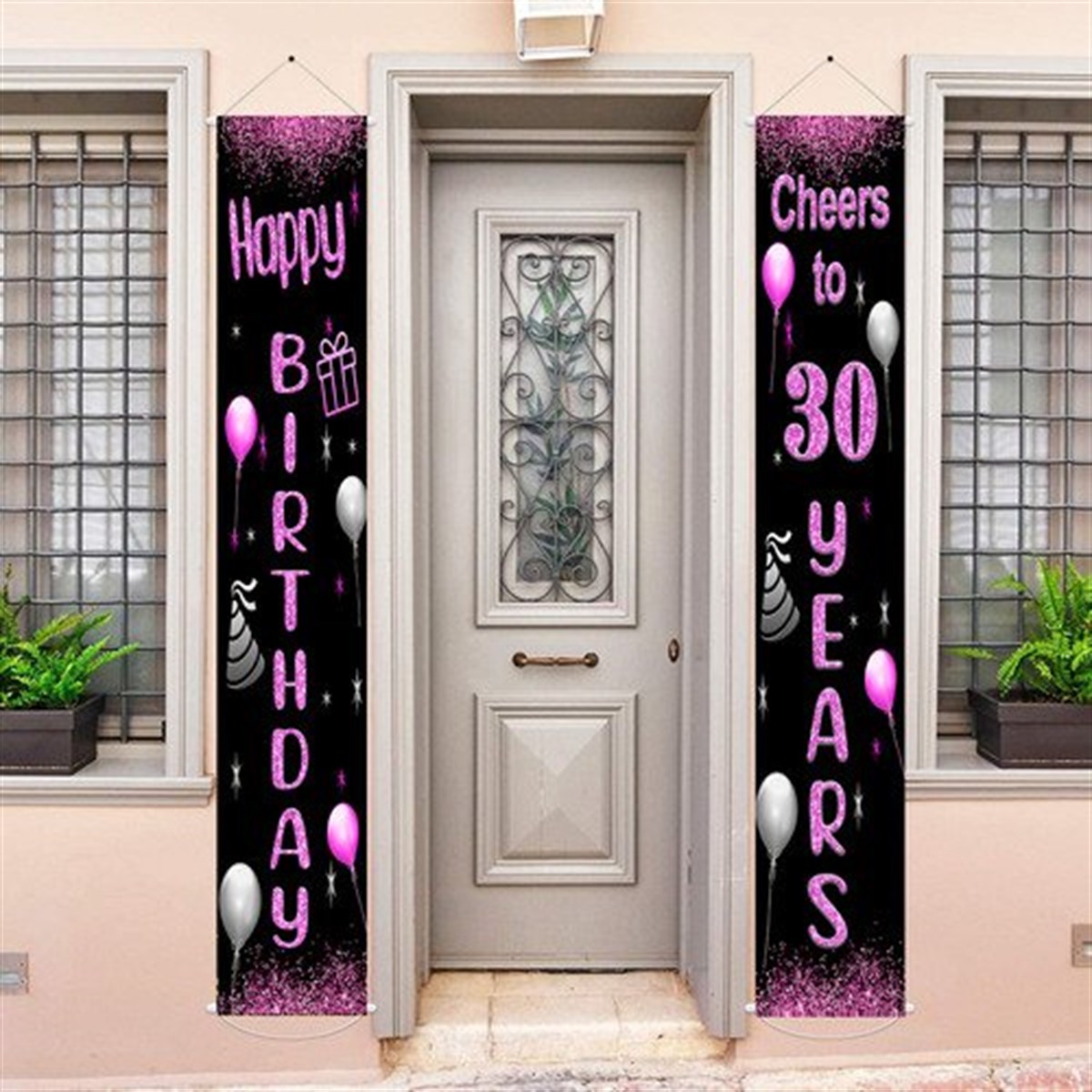 30 Yaş Fuşya Bayrak Flama 2 Adet