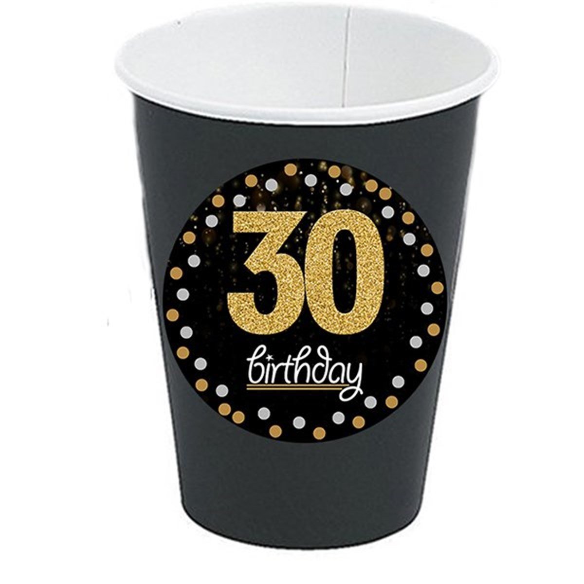 30 Yaş Siyah Bardak