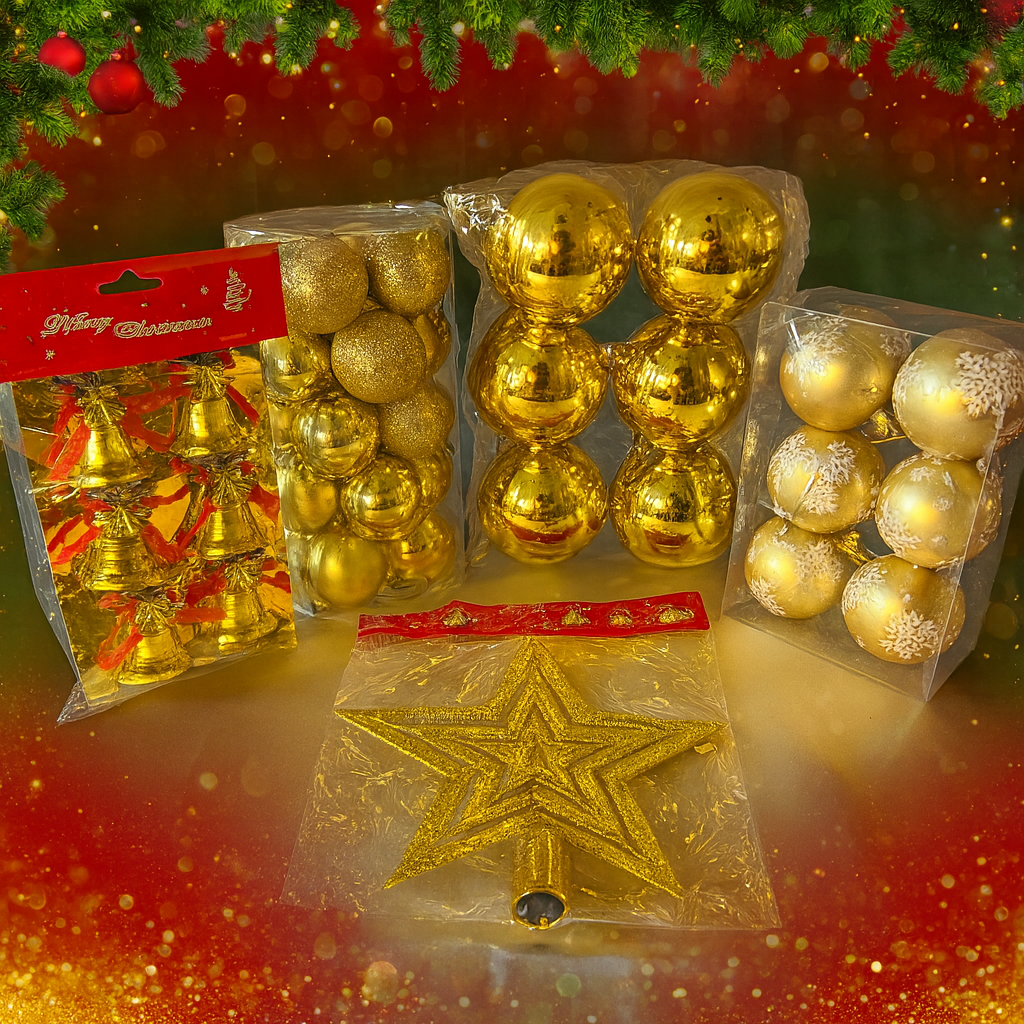 Ağaç Süsleri39 Parça Gold Ağaç Süsleri